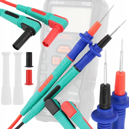 SILIKONOWE PRZEWODY MIERNIKA MULTIMETRU KABLE POMIAROWE SZPILKA 1000V 20A