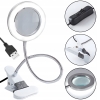 LAMPA LED Z LUPĄ UCHWYTEM DO STOŁU PIERŚCIENIOWA SERWISOWA 10W USB RT0370