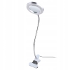 LAMPA LED Z LUPĄ UCHWYTEM DO STOŁU PIERŚCIENIOWA SERWISOWA 10W USB RT0370