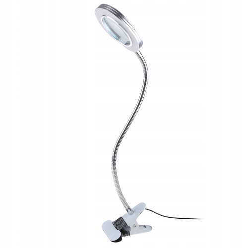 LAMPA LED Z LUPĄ UCHWYTEM DO STOŁU PIERŚCIENIOWA SERWISOWA 10W USB RT0370