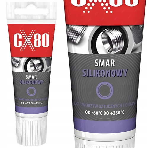 SMAR SILIKONOWY DO USZCZELEK GUMY ŁOŻYSK TWORZYW SZTUCZNYCH CX80 40g