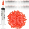 50x STRZYKAWKA 10ml + 50x LUER LOCK KOREK ZATYCZKA DO FLUX TOPNIK PASTA ŻEL
