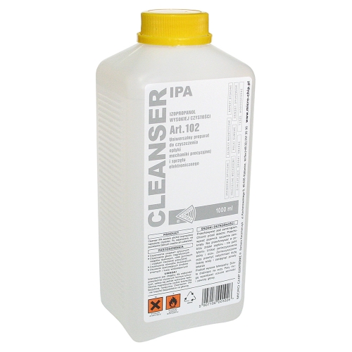 ALKOHOL IZOPROPYLOWY IZOPROPANOL IPA CLEANSER IPA 100% DO CZYSZCZENIA - 1L