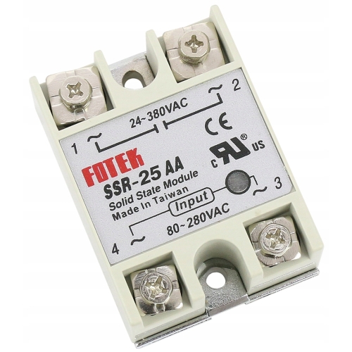 PRZEKAŹNIK SSR SOLID STATE RELAY FOTEK 25A AC AC - PRĄD PRZEMIENNY AA