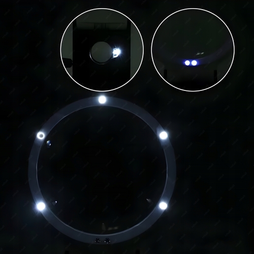 LUPA SZKŁO POWIĘKSZAJĄCE DO CZYTANIA Z PODŚWIETLENIEM LED UV 6x80mm+25x18mm