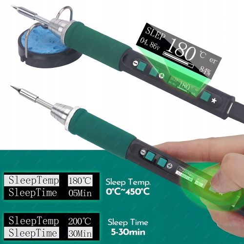 ZESTAW LUTOWNICA CYFROWA YIHUA 928D-IV USB-C 5 GROTÓW ODSYSACZ FLUX PINCETA