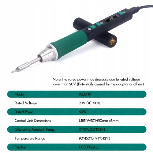 ZESTAW LUTOWNICA CYFROWA YIHUA 928D-IV USB-C 5 GROTÓW ODSYSACZ FLUX PINCETA