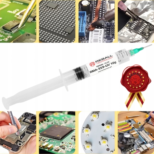 FLUX TOPNIK PASTA SMD BGA REBALL RMA-559-UV 10g - JAKOŚĆ I WYGODA LUTOWANIA