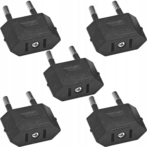 5x PRZEJŚCIÓWKA WTYCZKA ADAPTER SIECIOWY GNIAZDO WTYK RT0220 US EU CN NA PL