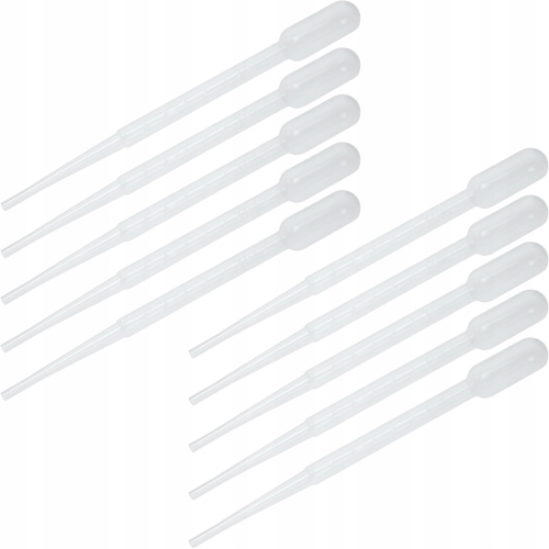 10x PIPETA PLASTIKOWA PE PASTEURA ZAKRAPLACZ DOZOWNIK PODZIAŁKA 2ml