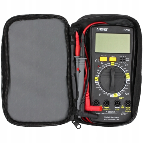 ETUI POKROWIEC SASZETKA NA MIERNIK MULTIMETR PRZEWODY POMIAROWE WZMOCNIONY