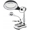 TRZECIA RĘKA DO LUTOWANIA RT0078 UCHWYT PCB LUPA 108mm 12x LED UCHWYT KOLBY