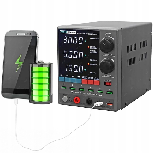 SERWISOWY ZASILACZ LABORATORYJNY REGULOWANY TOROID SUGON 3005PM 30V 5A USB