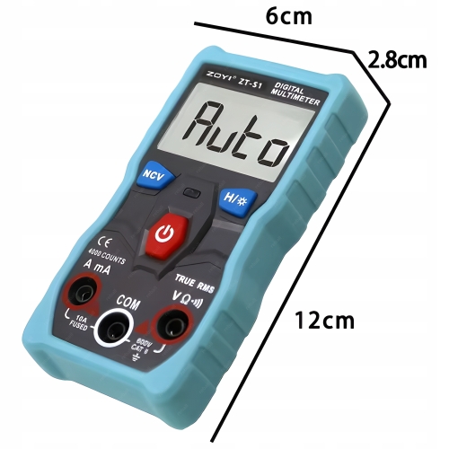 AUTOMATYCZNY MULTIMETR RĘCZNY CYFROWY ZOYI ZT-S1 MIERNIK NAPIĘCIA PRĄDU