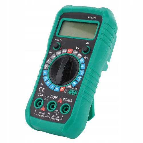 MULTIMETR RĘCZNY UNIWERSALNY MIERNIK CYFROWY NAPIĘCIA VC830L + SZPILKI