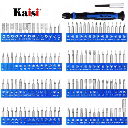 ZESTAW ŚRUBOKRĘTÓW PRECYZYJNYCH BITÓW TORX KAISI K-9126 DO TELEFONÓW 126w1