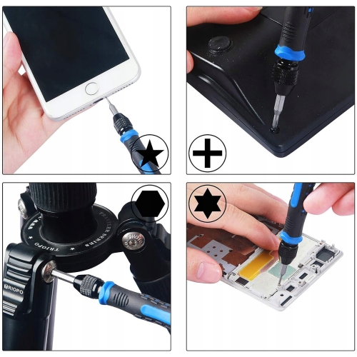 ZESTAW ŚRUBOKRĘTÓW PRECYZYJNYCH BITÓW TORX KAISI K-9126 DO TELEFONÓW 126w1