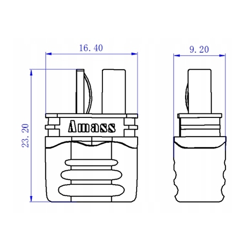 AMASS KONEKTOR WTYK MĘSKI+OSŁONA AM1015E T-DEAN