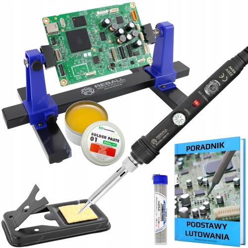 LUTOWNICA PRECYZYJNA 60W + UCHWYT MONTAŻOWY TRZECIA RĘKA ZD-11E ZESTAW 7w1