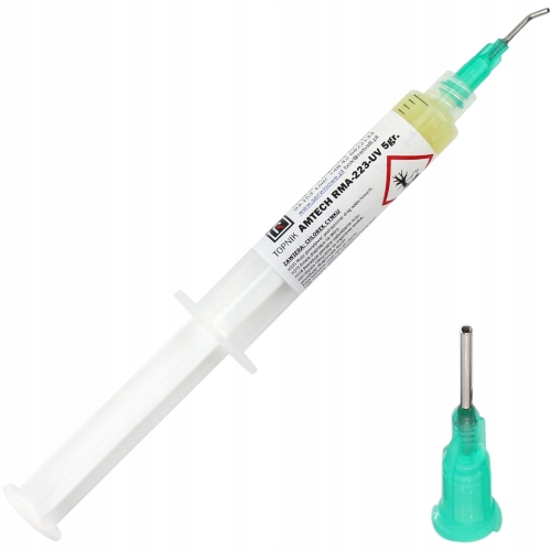 TOPNIK AMTECH RMA-223-UV 5g FLUX PASTA LUTOWNICZA ŻEL DO LUTOWANIA BGA+IGŁA