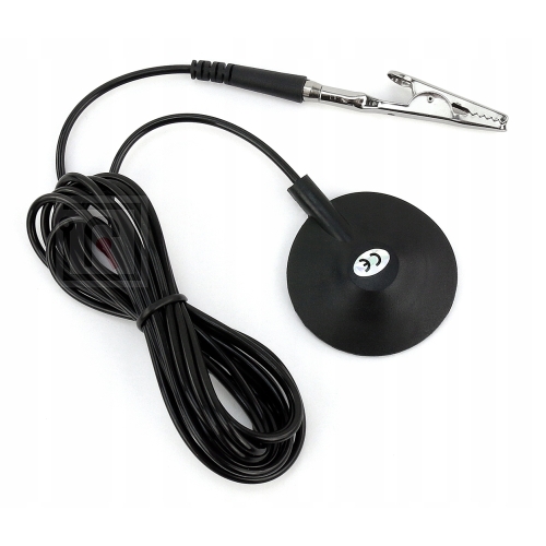PRZEWÓD KABEL UZIEMIAJĄCY ŁĄCZNIK MAT ESD KLIPS KROKODYLEK UZIEMIENIE 2,5m
