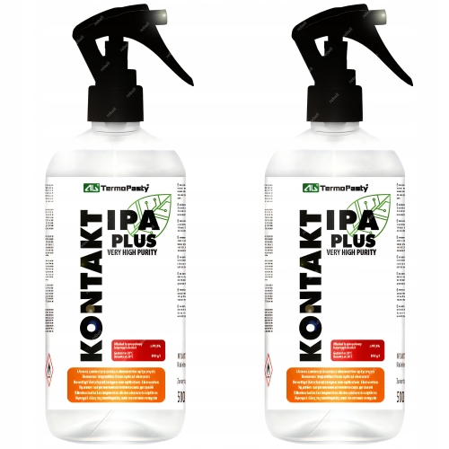 KONTAKT IPA PLUS 99,9% CZYSTY ALKOHOL IZOPROPYLOWY IZOPROPANOL 2x 500ml 1L