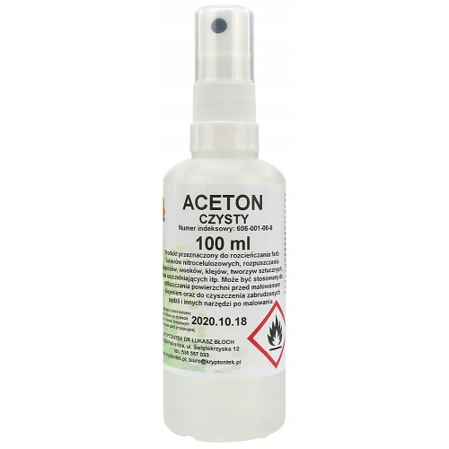 JAKOŚĆ KOSMETYCZNA - ACETON 100 ml ATOMIZER HQ