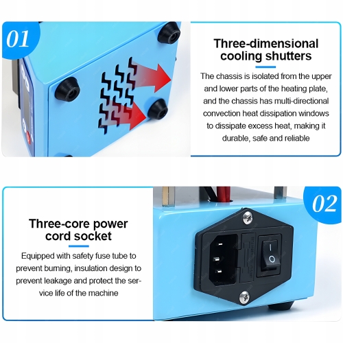 PODGRZEWACZ STACJA LUTOWNICZA LUTOWNICA BGA PCB SUNSHINE LS2 MINI 260C 160W