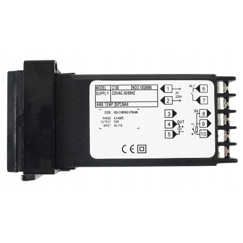 REGULATOR TEMPERATURY STEROWNIK REX C100 FK02 V*AN CZUJNIK TYP K 800°C 1,5m