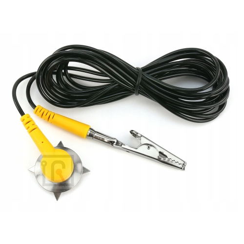 PRZEWÓD KABEL UZIEMIAJĄCY ŁĄCZNIK MAT ESD KLIPS KROKODYLEK UZIEMIENIE 3m