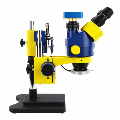 MIKROSKOP STEREOSKOPOWY TRINOKULAR MECHANIC MC75T-L2 90x KAM 2.7K PODŚ LED