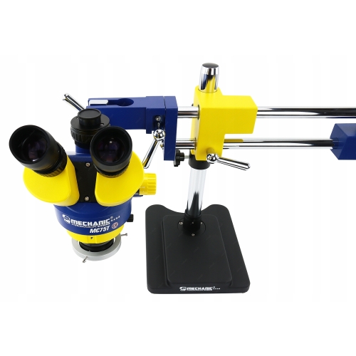 MIKROSKOP STEREOSKOPOWY TRINOKULAR MECHANIC MC75T-L2 90x KAM 2.7K PODŚ LED