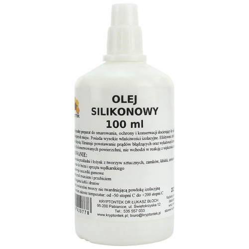 OLEJ SILIKONOWY PREPARAT SMAR DO SMAROWANIA OCHRONY Z ZAKRAPLACZEM 100ml