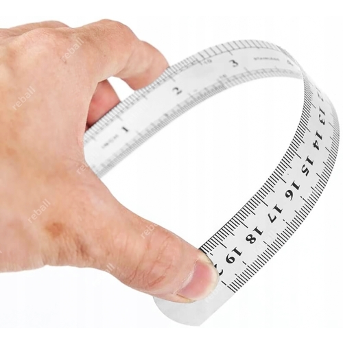 ZESTAW PRECYZYJNA METALOWA LINIJKA DWUSTRONNA 30cm 12cali + 15cm 6 cali
