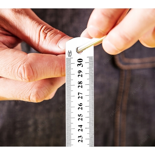 ZESTAW PRECYZYJNA METALOWA LINIJKA DWUSTRONNA 30cm 12cali + 15cm 6 cali