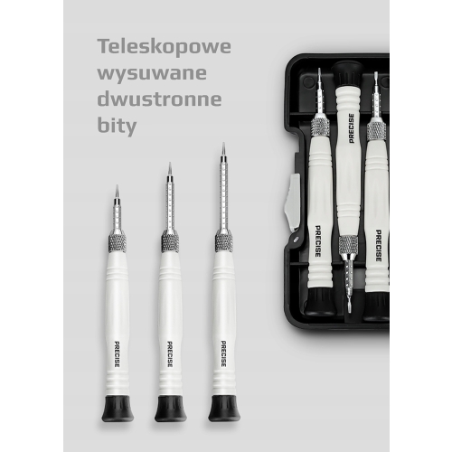 ZESTAW ŚRUBOKRĘTÓW PRECYZYJNYCH WKRĘTAKÓW BITÓW RT0023 DO TELEFONÓW 12w1