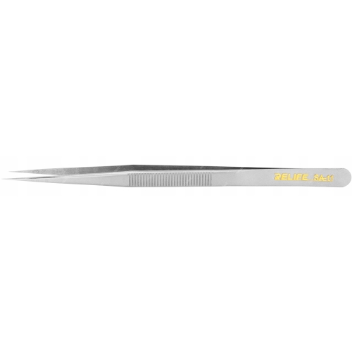 2x PRECYZYJNA PĘSETA PINCETA SA-11 PROSTA+ SA-15 ZAGIĘTA OSTRE 0,2mm TWARDE