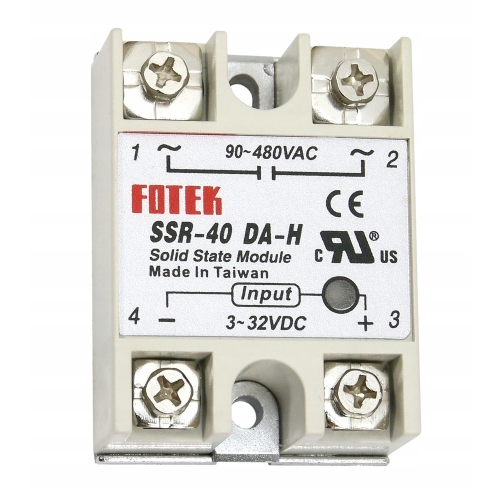 PRZEKAŹNIK PÓŁPRZEWODNIKOWY SSR 40A DC AC 3-32VDC 90-480VAC FOTEK SSR-40DAH