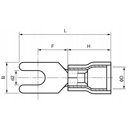 30 szt KONEKTOR IZOLOWANY WIDEŁKOWY 1,25-4S 22-16
