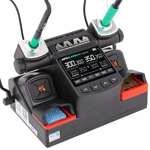 ZESTAW STACJA LUTOWNICZA AIFEN A902 PRO 350W 9 GROTÓW C115 C210 C245 Lv1