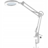 LAMPA LED Z UCHWYTEM DO STOŁU LUPĄ 105mm 3x PIERŚCIENIOWA BIAŁA 12W USB