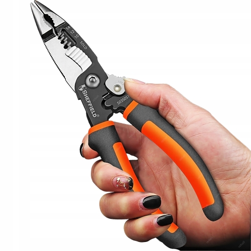 SZCZYPCE DO ŚCIĄGANIA IZOLACJI OBCINACZKI DO KABLI SHEFFIELD S035057 5w1