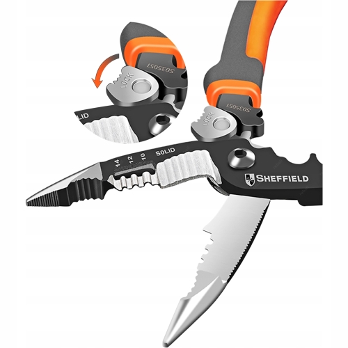 SZCZYPCE DO ŚCIĄGANIA IZOLACJI OBCINACZKI DO KABLI SHEFFIELD S035057 5w1