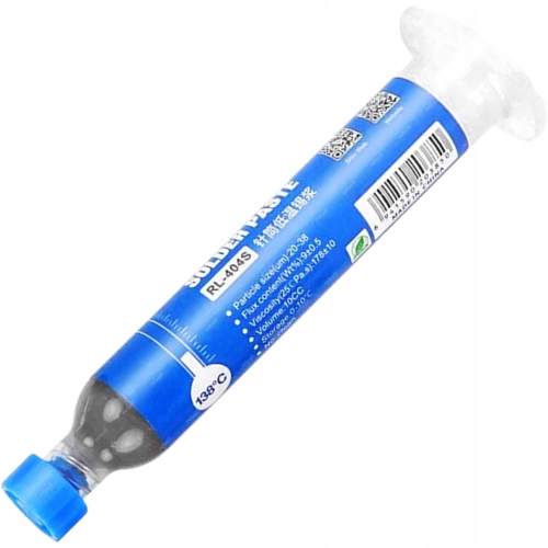PASTA LUTOWNICZA RELIFE RL-404S 20g BEZOŁOWIOWA 138°C + WYCISKACZ + 3x IGŁA