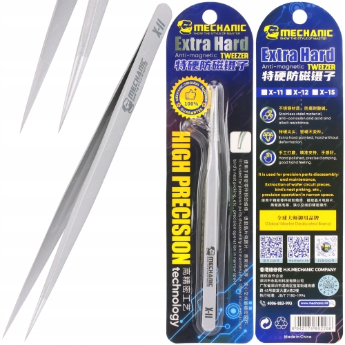 OSTRA MIKRO PĘSETA PINCETA PROSTA PRECYZYJNA SERWIS BRWI BGA MECHANIC X-11