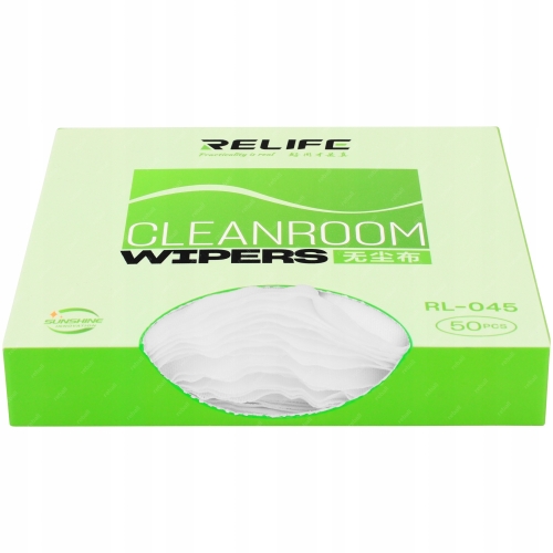 ŚCIERECZKI BEZPYŁOWE WACIKI DO CZYSZCZENIA OPTYKI LCD RELIFE RL-045 50szt