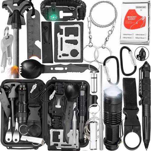 XXL WOJSKOWY SURVIVALOWY ZESTAW PRZEŻYCIA PRZETRWANIA KIT NARZĘDZI RT0281