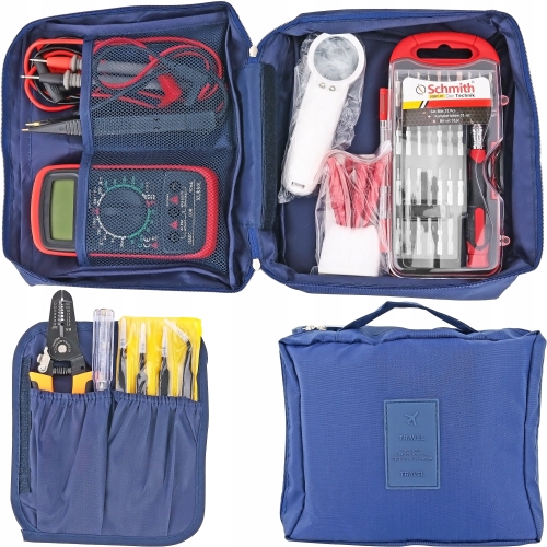 TORBA PODRÓŻNA ORGANIZER TRAVEL ETUI NA ELEKTRNIKĘ MIERNIKI KABLE ŁADOWARKI