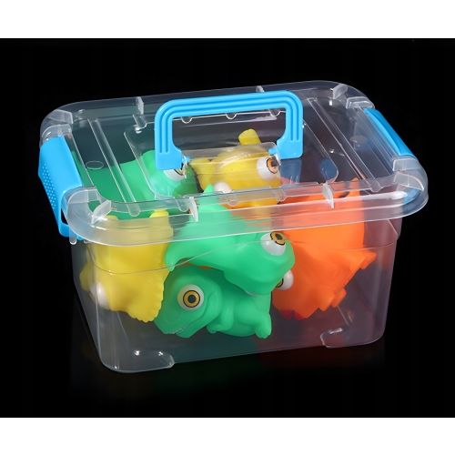 POJEMNIK PUDEŁKO ORGANIZER ZAMYKANY Z RĄCZKĄ DO PRZENOSZENIA PRZEZROCZYSTY