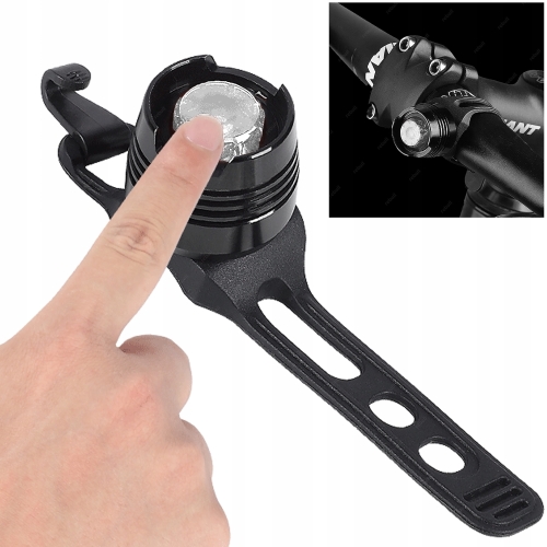 LAMPKA ROWEROWA PRZEDNIA LED ALUMINIOWA OŚWIETLENIE ROWEROWE 3 TRYBY MIGA